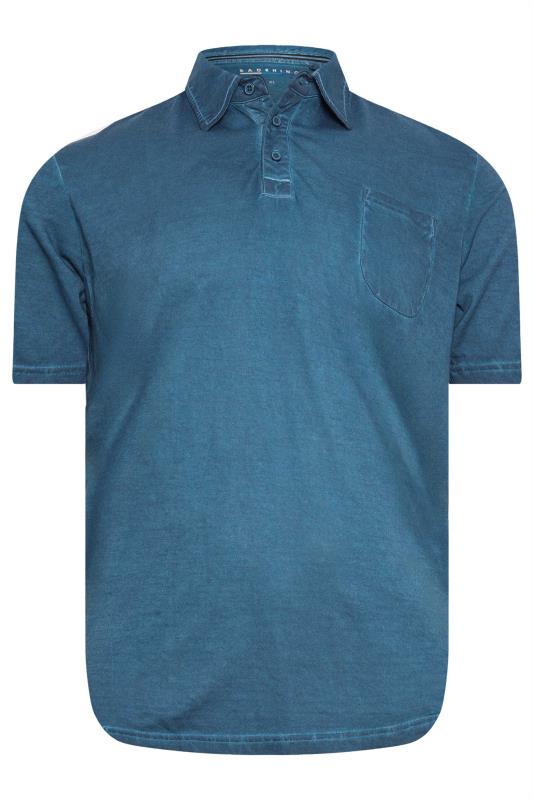 BadRhino Blue Washed Polo Shirt | BadRhino 3