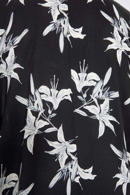 YOURS LONDON Black Floral Longline Kimono_S.jpg