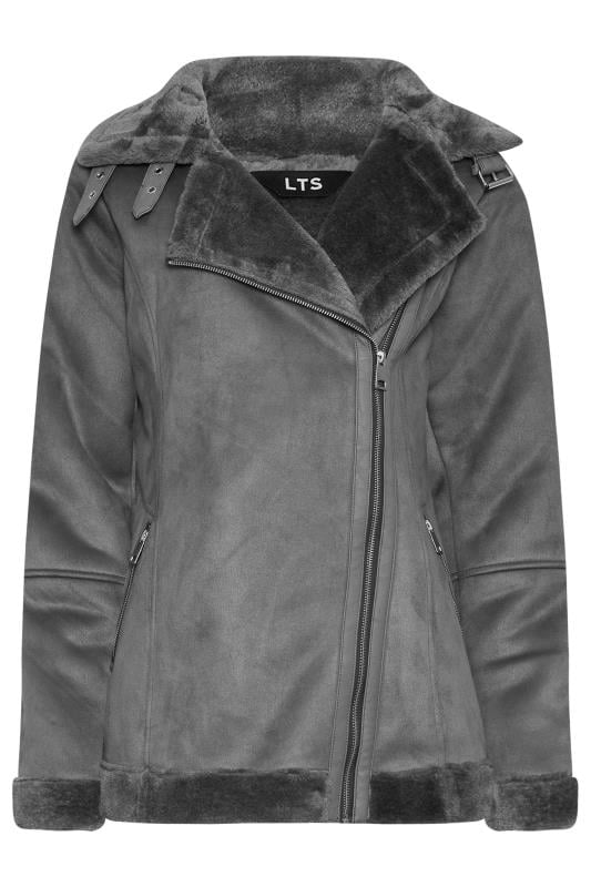 LTS Tall Grey Aviator Jacket | Long Tall Sally 6