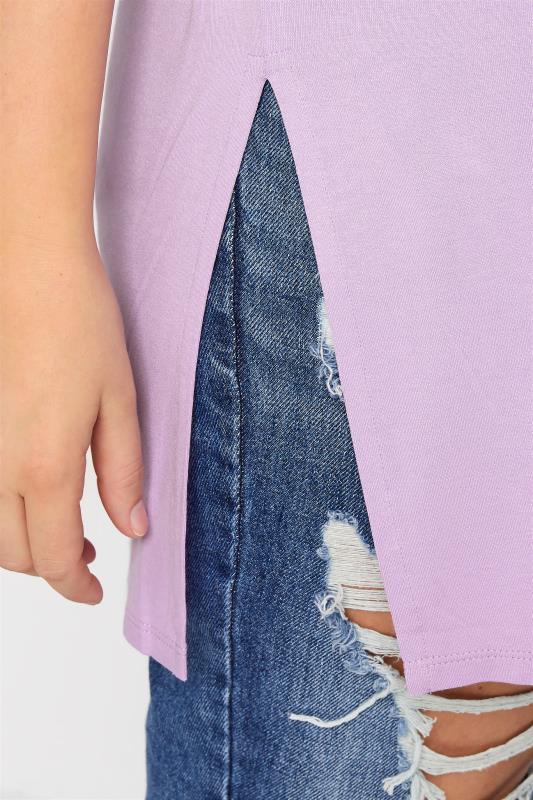 Plus Size Lilac Purple Oversized T-Shirt | Yours Clothing  4