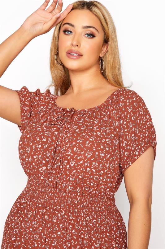 rust colored plus size dress