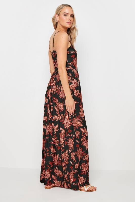 LTS Tall Women's Black & Red Paisley Print Strappy Maxi Dress | Long Tall Sally 3