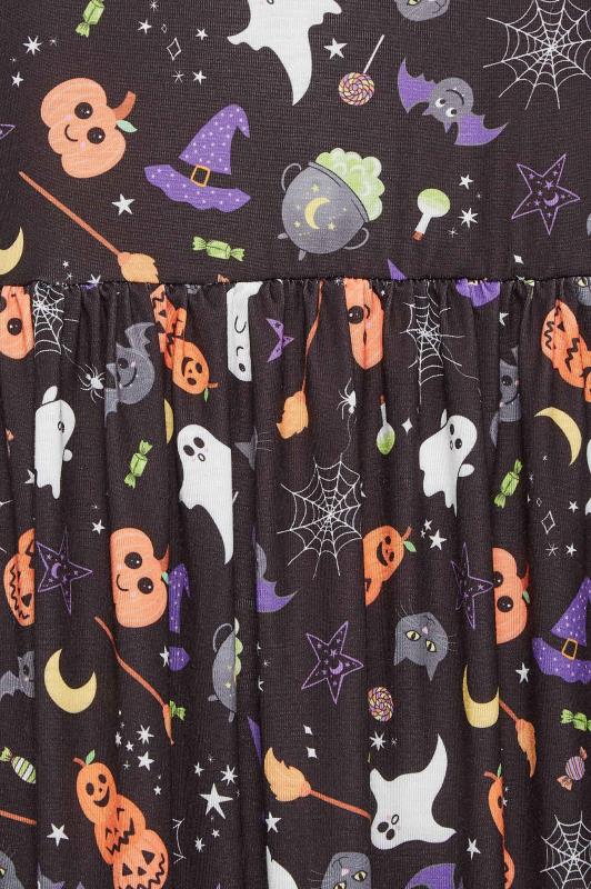 LIMITED COLLECTION Curve Black Halloween Print Smock Midaxi Dress 6