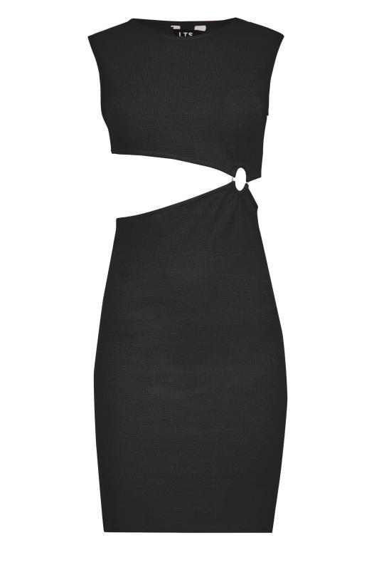 LTS Tall Black Cut Out Ring Detail Dress 6