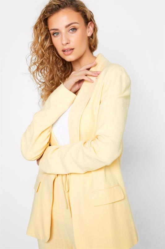 LTS Tall Women's Lemon Yellow Linen Blend Blazer | Long Tall Sally  4