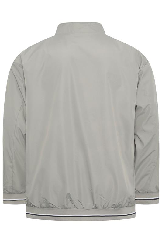KAM Big & Tall Silver Grey Lightweight Harrington Jacket | BadRhino 4