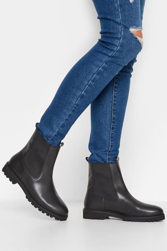 LTS Women's Black Chelsea Boots In Standard D Fit | Long Tall Sally 1
