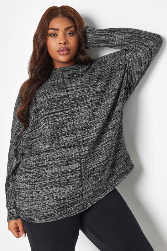 YOURS Plus Size Black Soft Touch Front Seam Jumper