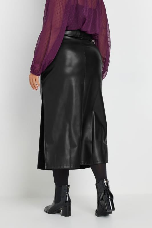 LIMITED COLLECTION Plus Size Black Faux Leather Maxi Skirt | Yours Clothing 3