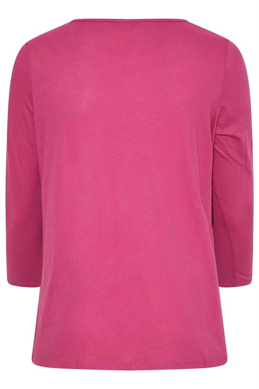 3 PACK Plus Size Black & Pink Long Sleeve T-Shirts | Yours Clothing 11