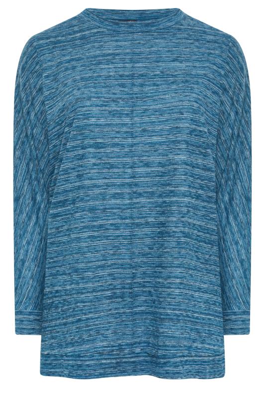 YOURS Plus Size Blue Front Seam Soft Touch Jumper | Yours Clothing 5