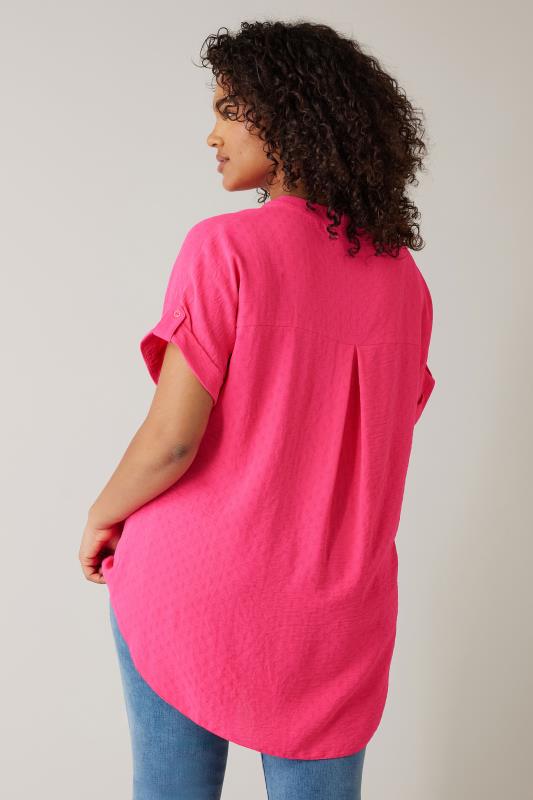 EVANS Plus Size Pink Short Sleeve Blouse | Evans 3