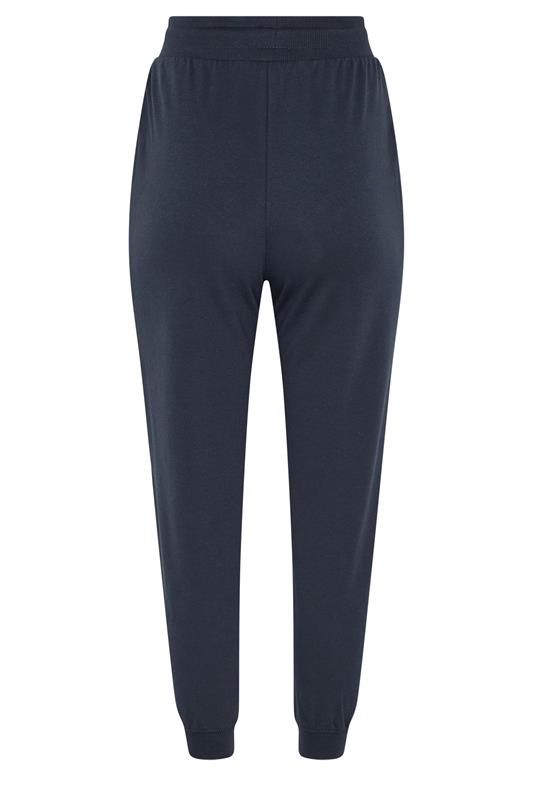 PixieGirl Petite Women's Navy Blue Embroidered Cuffed Joggers | PixieGirl  2
