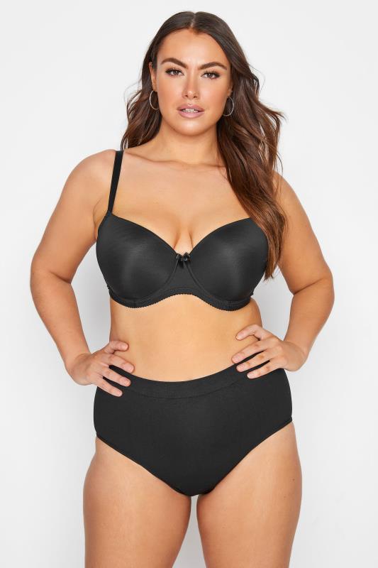 Black Moulded T-Shirt Bra - Available In Sizes 38C - 50G 2