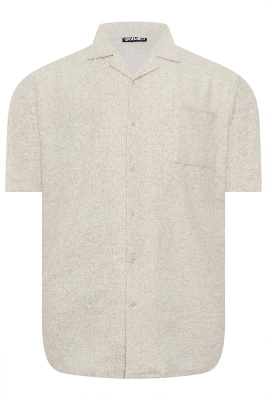 BadRhino Big & Tall Natural Brown Short Sleeve Textured Jersey Shirt | BadRhino 6