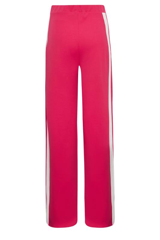 LTS Tall Women's Pink Side Stripe Wide Leg Trousers | Long Tall Sally  7