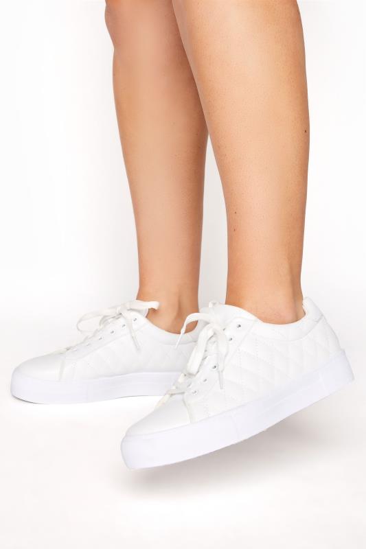 LIMITED COLLECTION White Quilted Trainers In Wide Fit_154508.jpg