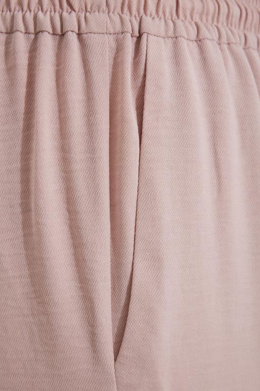 Plus Size Pink Lightweight Twill Wide Leg Trousers | Yours Clothing 4