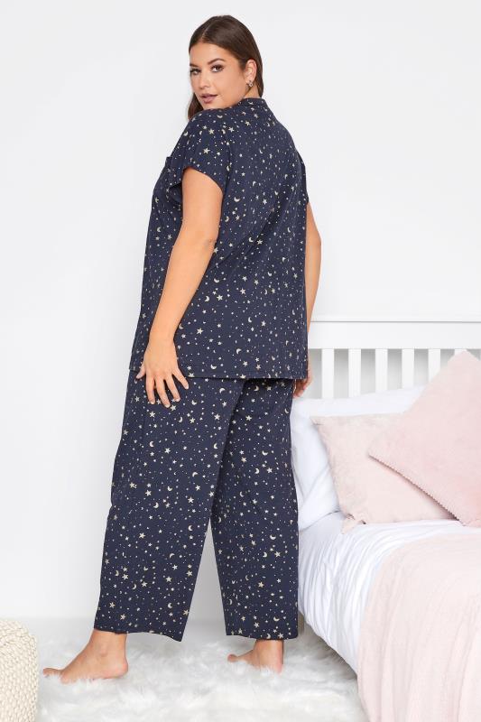 Curve Navy Blue Star & Moon Pyjama Set 3
