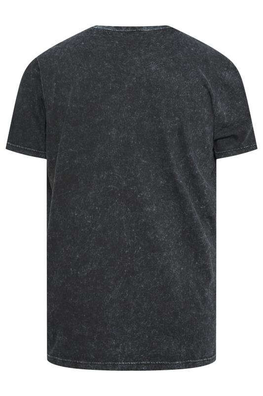 BadRhino Big & Tall Grey Acid Wash 'Speed Rider' Slogan Print T-Shirt | BadRhino 5