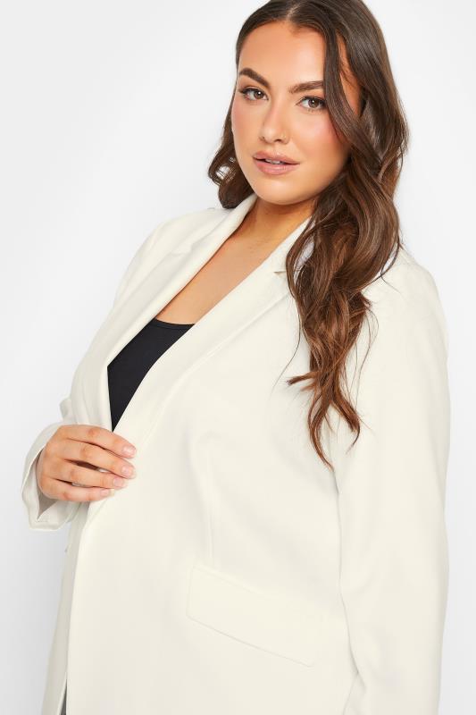 YOURS Plus Size Curve White Tailored Blazer 4