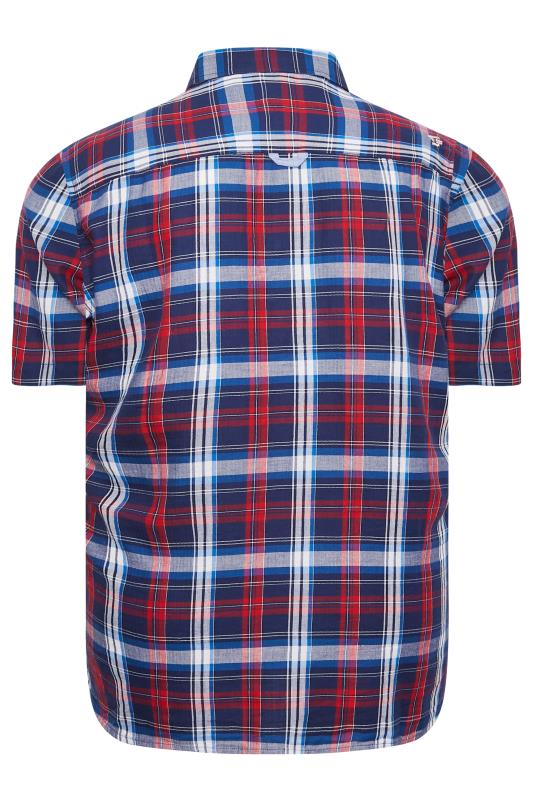 D555 Big & Tall Red Check Print Shirt | BadRhino 4