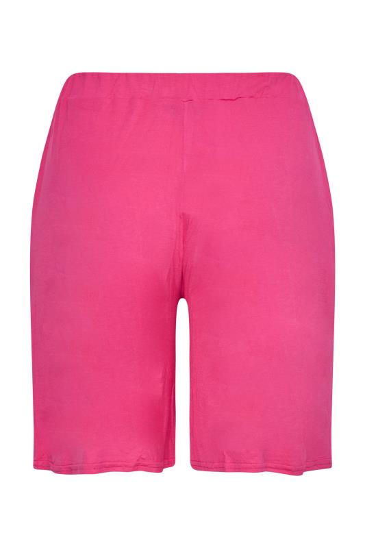Curve Bright Pink Pull On Jersey Shorts_Y.jpg