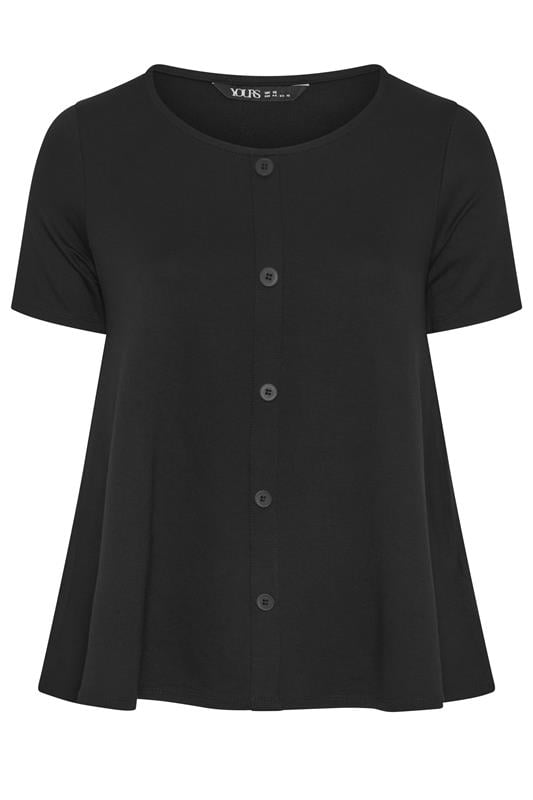 YOURS Plus Size Black Soft Touch Top | Yours Clothing 5