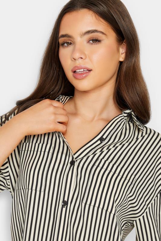 Petite Black & Cream Stripe Shirt | PixieGirl 4
