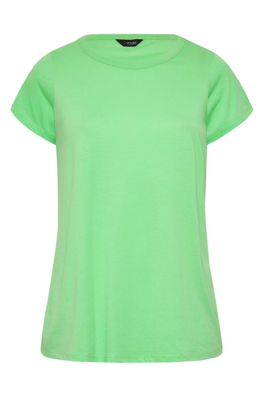 YOURS Curve Plus Size 3 PACK Green & Pink Essential T-Shirts | Yours Clothing  9