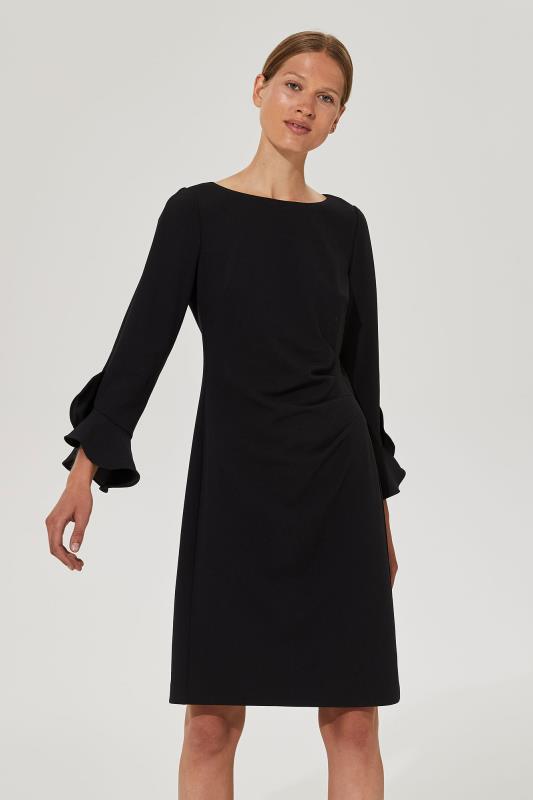 Karl Lagerfeld Paris Flared Sleeve Ruched Dress | Long Tall Sally