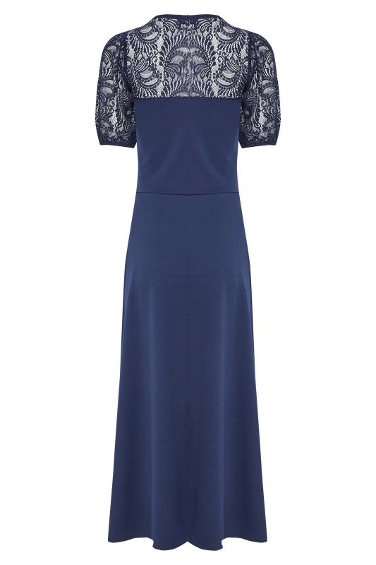 Tall Women's LTS Navy Blue Lace Midi Dress | Long Tall Sally 7