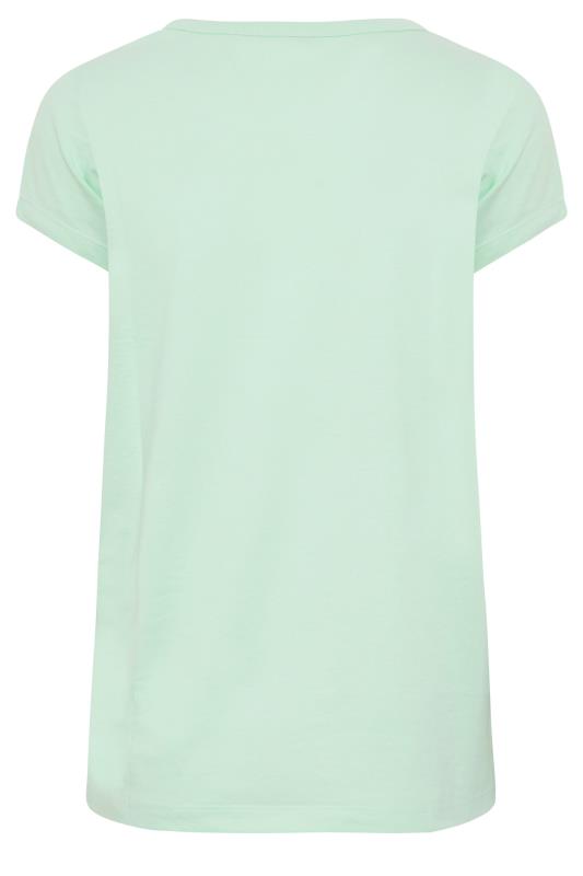 YOURS Plus Size Curve Mint Green Essential Short Sleeve T-Shirt | Yours Clothing  7
