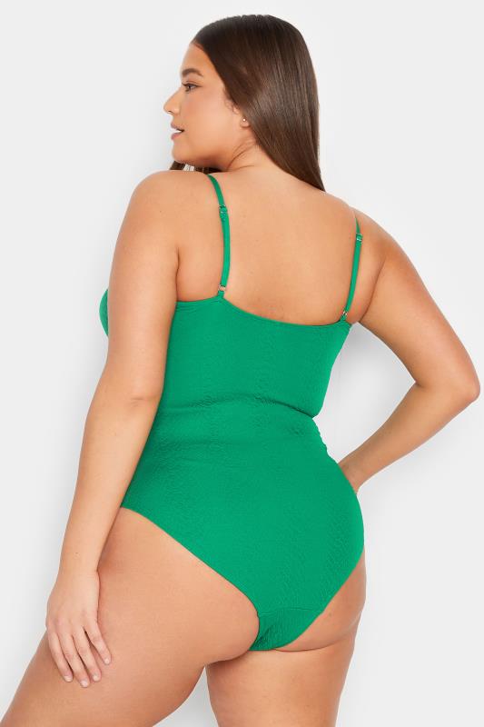 LTS Tall Dark Green Textured Swimsuit | Long Tall Sally  4