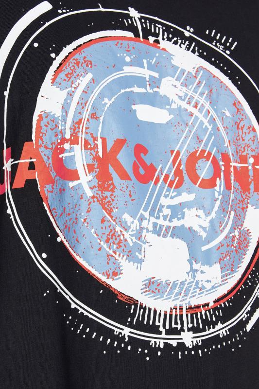 JACK & JONES Big & Tall Black Logo Printed T-Shirt 3