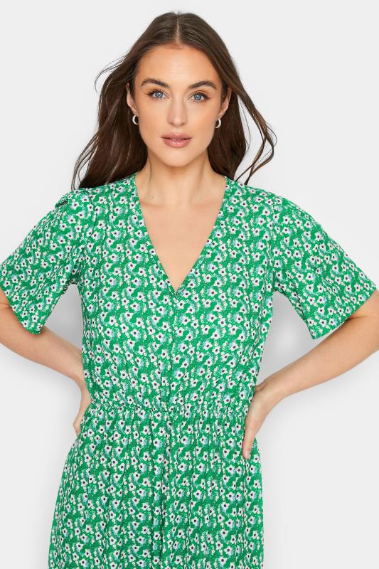 LTS Tall Women's Green Floral Print Maxi Tea Dress | Long Tall Sally 4