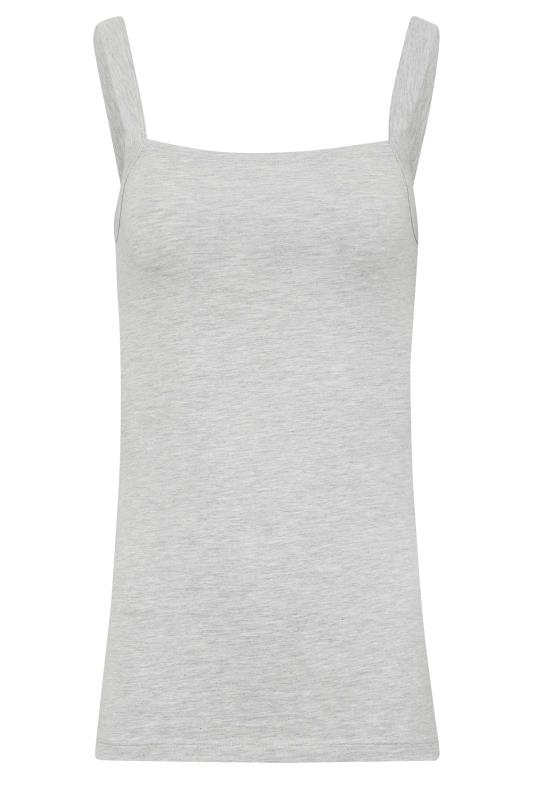 LTS Tall Women's Grey Marl Square Neck Vest Top | Long Tall Sally 6