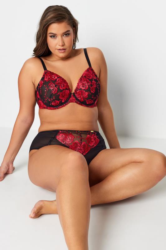 Red Lace Underwired Non Padded Bra
