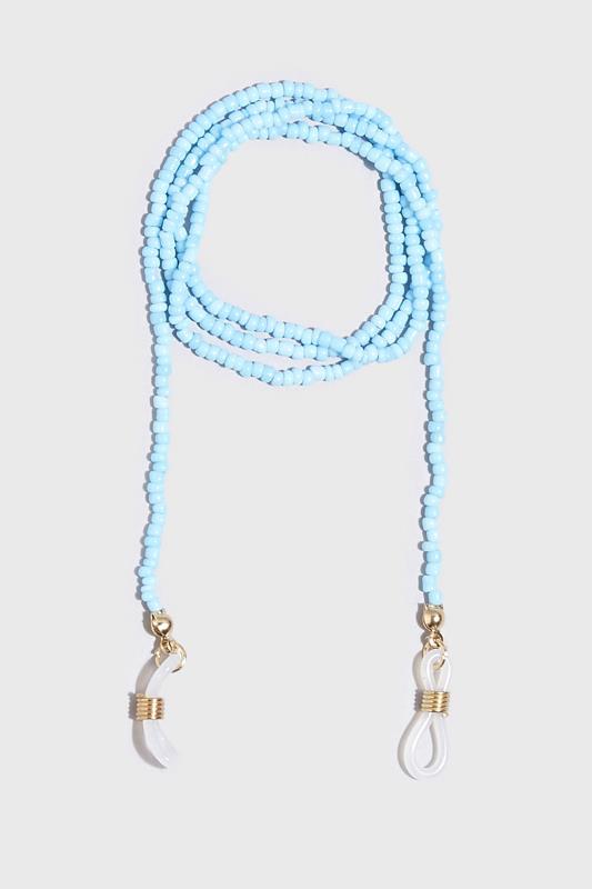 Blue Beaded Sunglasses Chain | Yours Clothing 3