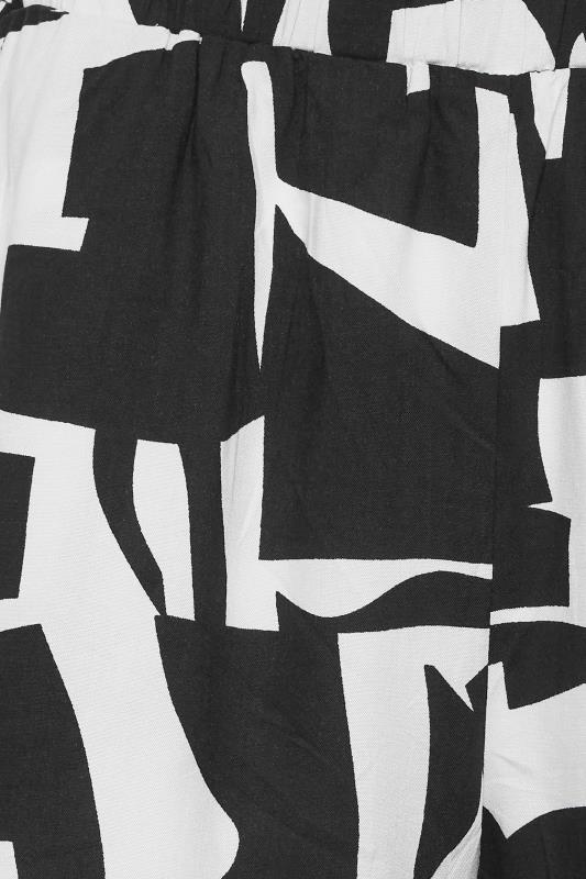 LTS Tall Black Abstract Print Shorts | Long Tall Sally  3