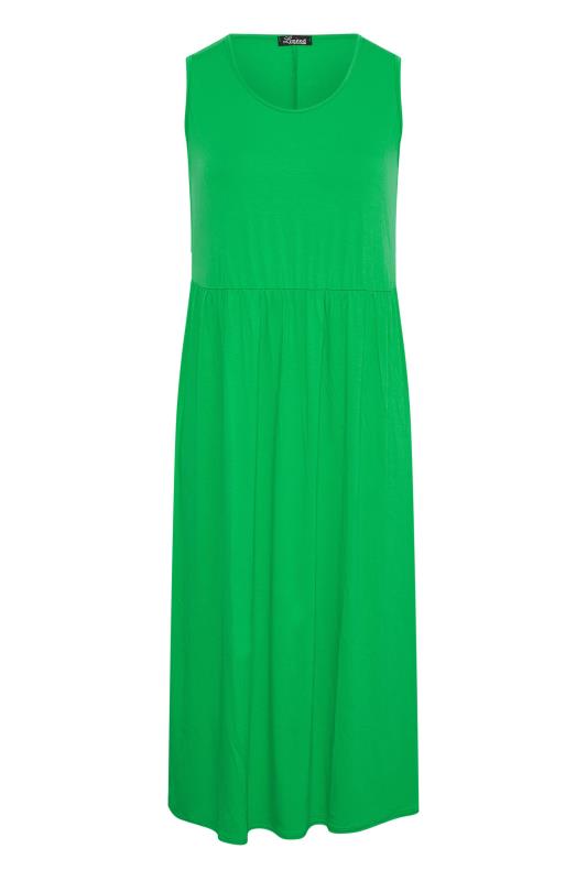 LIMITED COLLECTION Curve Bright Green Sleeveless Pocket Maxi Dress 6