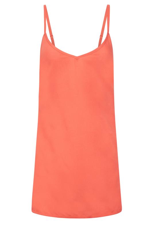 LTS Tall Women's Coral Orange Woven Cami Top | Long Tall Sally 6