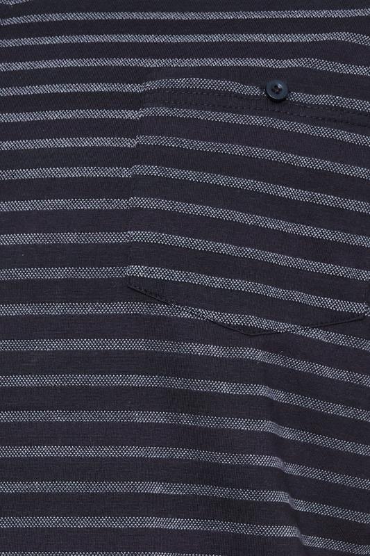 D555 Big & Tall Black Stripe Polo Shirt | BadRhino 4