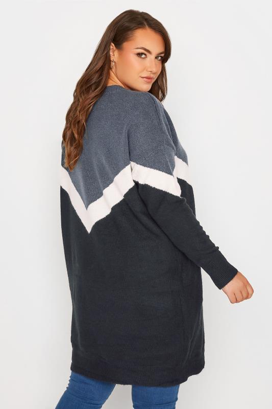 YOURS FOR GOOD Plus Size Blue Oversized Recycled Jumper | Yours Clothing 3