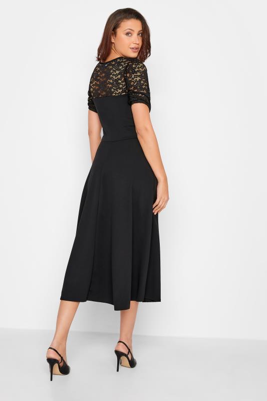 Tall Women's LTS Black Lace Midi Dress | Long Tall Sally 3