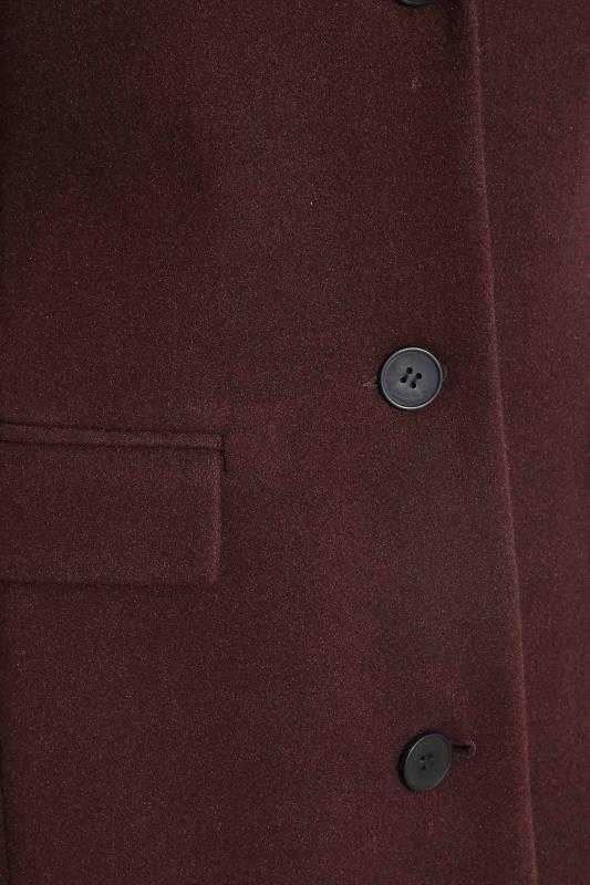 LTS Tall Burgundy Red Midi Formal Coat 5