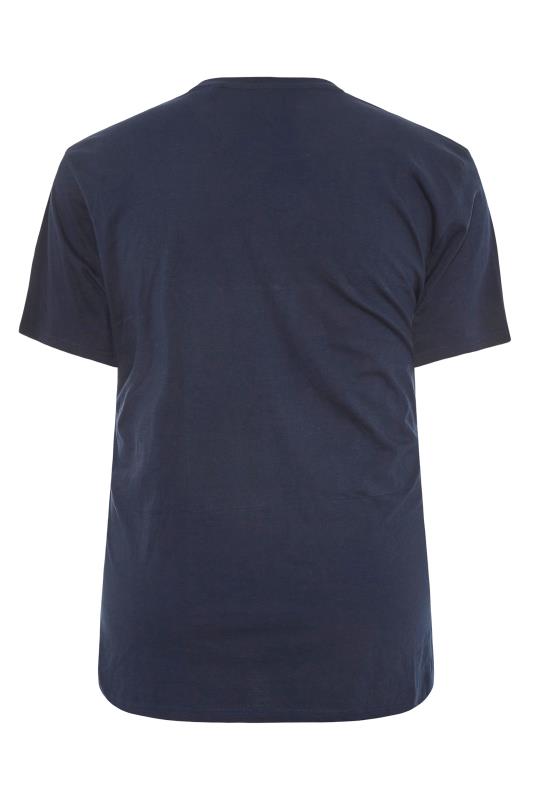 BadRhino Big & Tall Navy Blue USA Skull T-Shirt 4