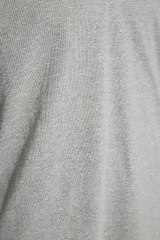 BadRhino Big & Tall Grey Marl Essential Long Sleeve Polo Shirt 2