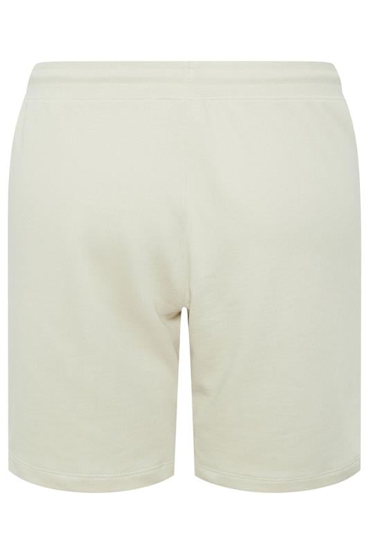 JACK & JONES Big & Tall Moonbeam White Logo Jogger Sweat Shorts | BadRhino 4