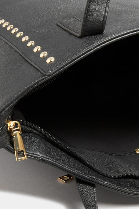 Black Stud Shopper Bag | Yours Clothing 6